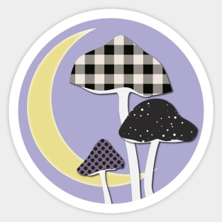 Moonlight Mushrooms Sticker